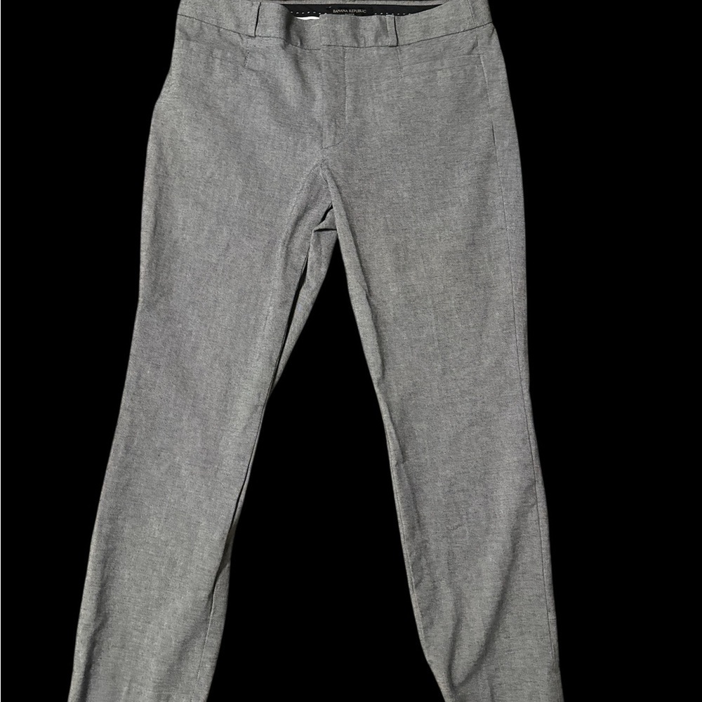 Banana Republic Gray Trousers with Elastic Waistband